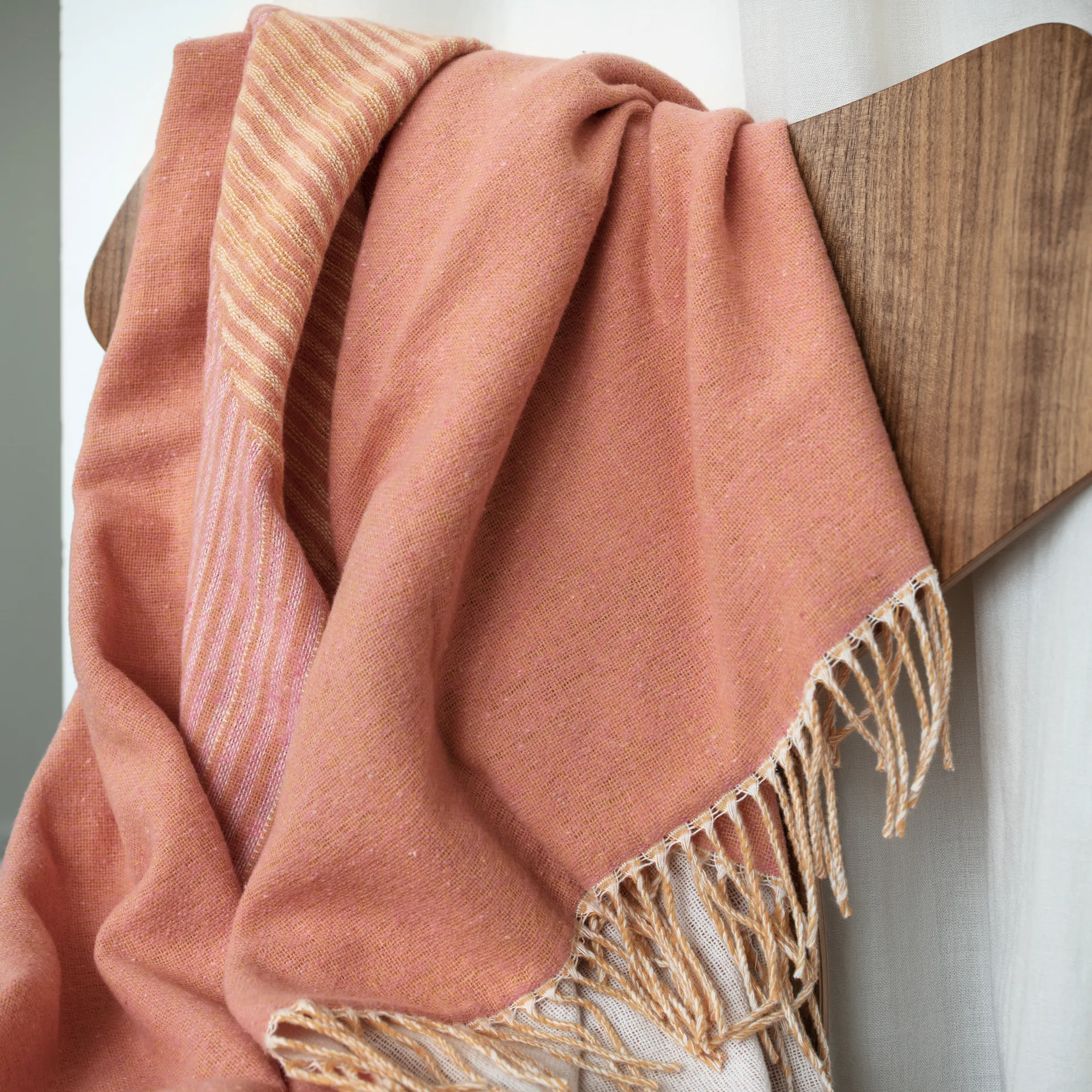 Circles 相交圆棉毯 130x185 cm, 天然白 NJRD