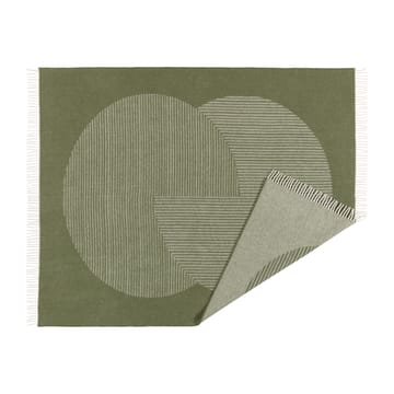 Circles 相交圆编织纹羊毛毯 130x185 cm - 绿色 - NJRD