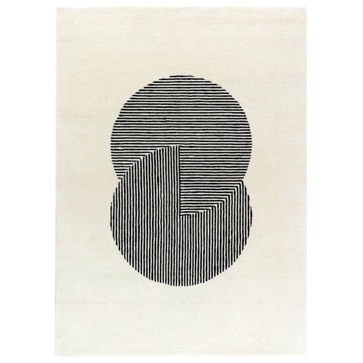 Circles 相交圆羊毛地毯 天然白 - 200x300 cm - NJRD
