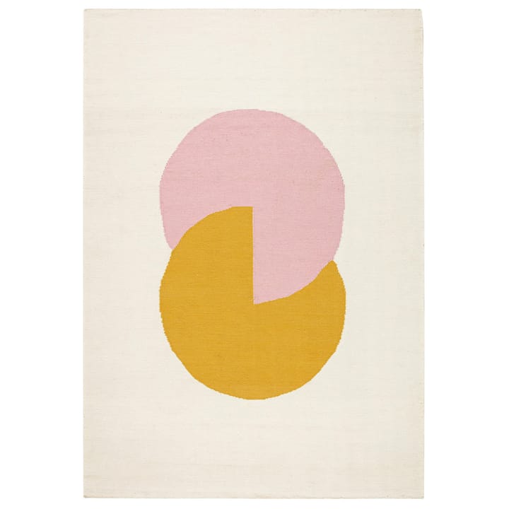 Circles 相交圆平织羊毛地毯 粉色 - 200x300 cm - NJRD