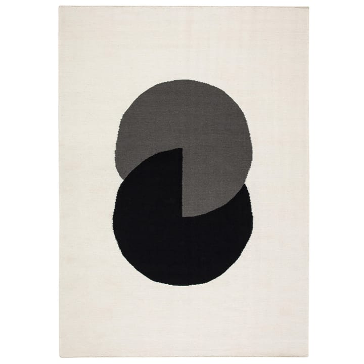Circles 相交圆平织羊毛地毯 天然白 - 200x300 cm - NJRD