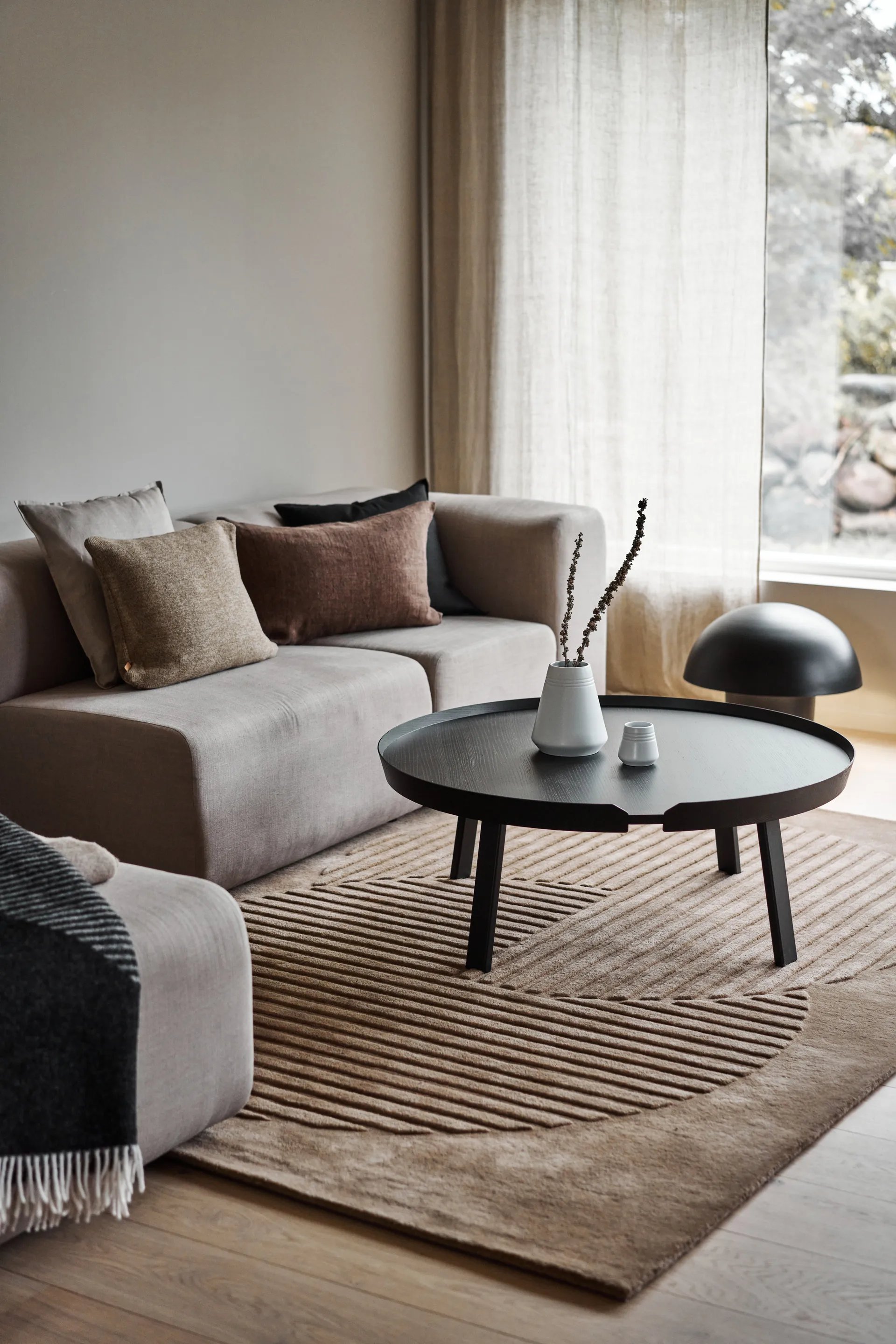 Levels 羊毛地毯 相交圆 米棕色, 170x240 cm NJRD