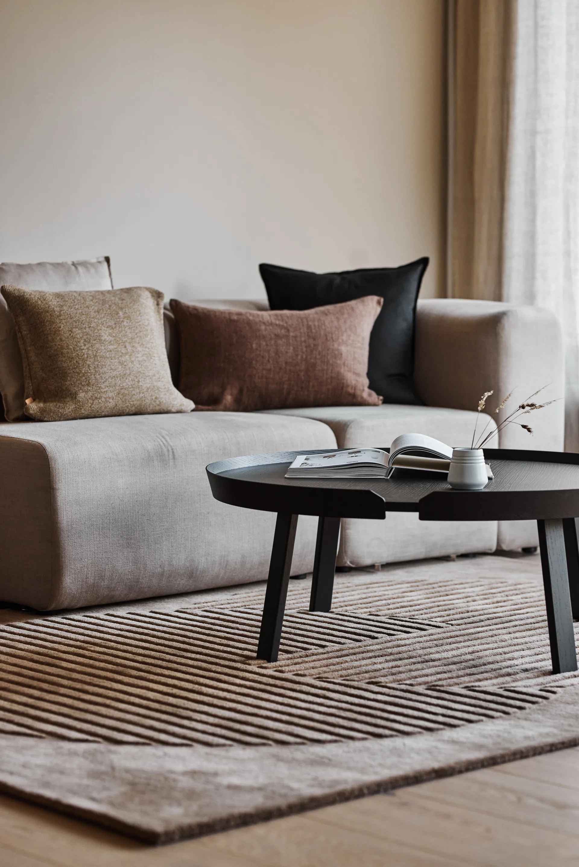 Levels 羊毛地毯 相交圆 米棕色, 170x240 cm NJRD