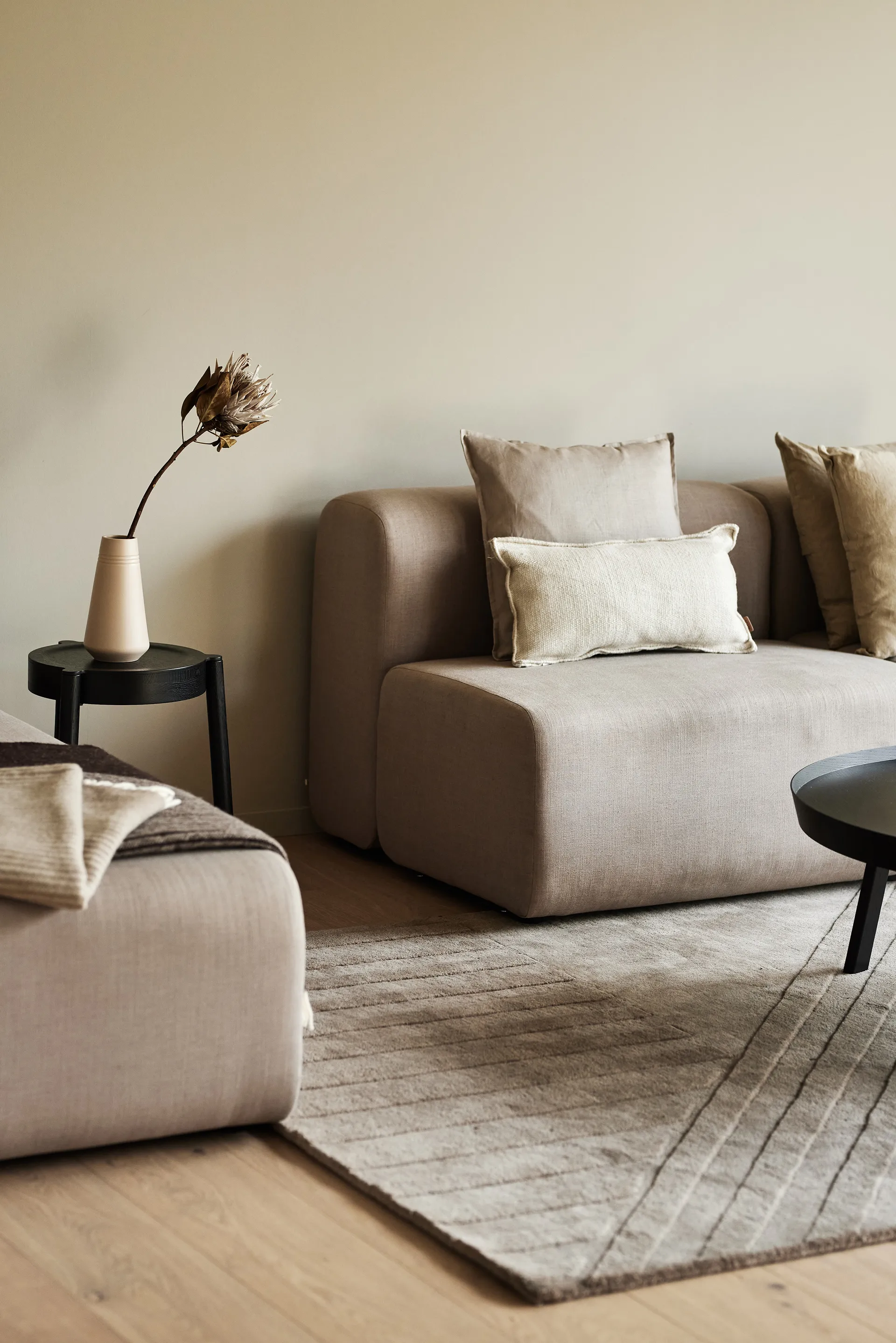 Levels 羊毛地毯 条纹几何 咖啡色, 170x240 cm NJRD