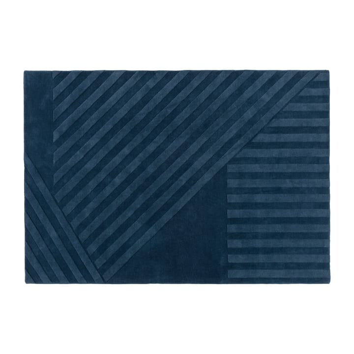 Levels 羊毛地毯 条纹几何 深蓝色 - 170x240 cm - NJRD