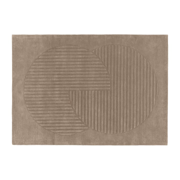 Levels 羊毛地毯 相交圆咖啡色 - 200x300 cm - NJRD