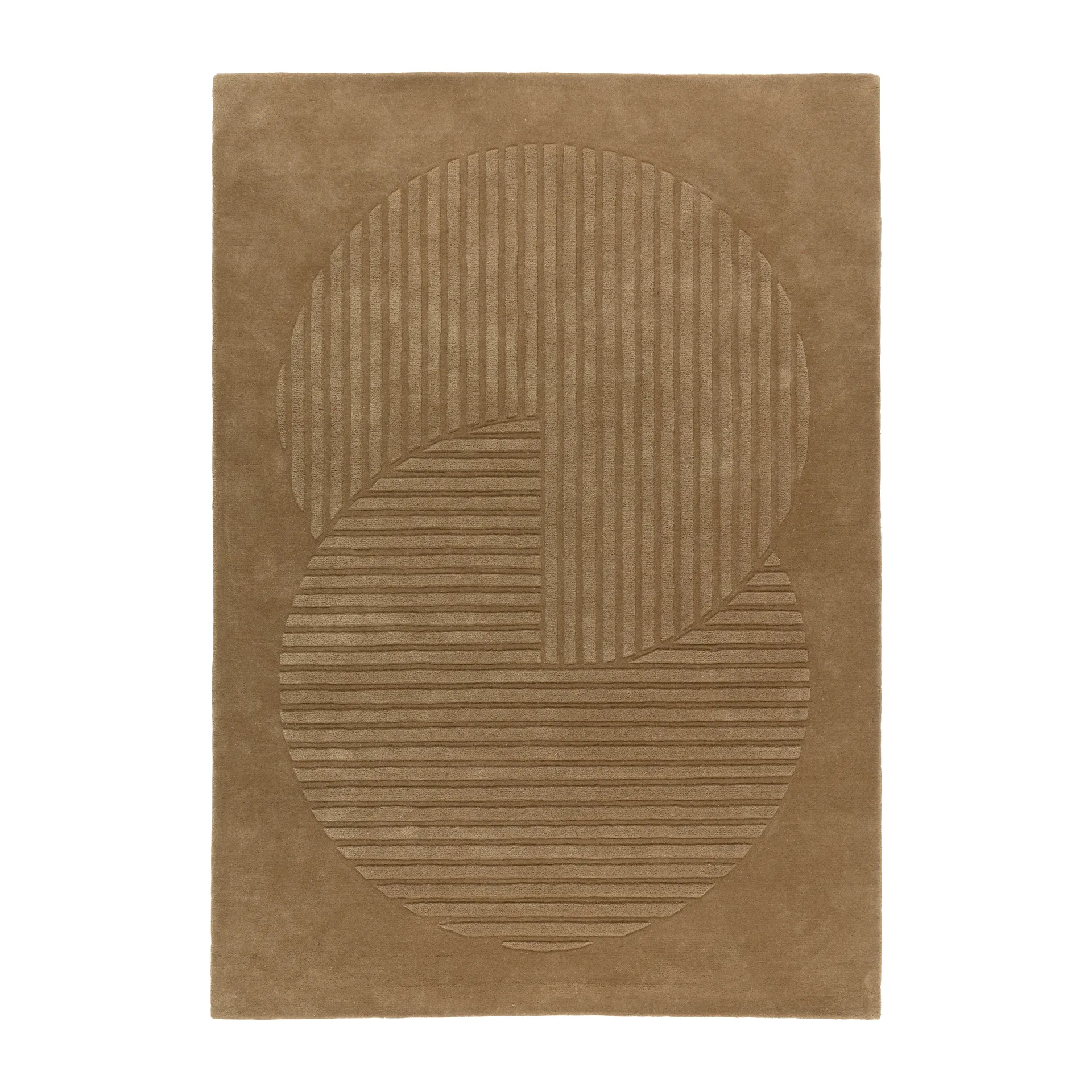 Levels Circles 羊毛地毯, Beige, 170x240 cm NJRD