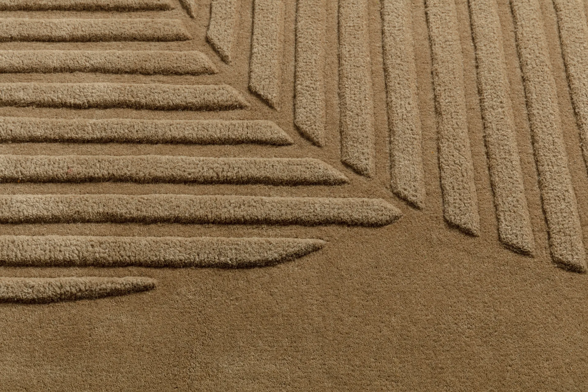 Levels Circles 羊毛地毯, Beige, 170x240 cm NJRD