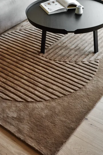 Levels Circles 羊毛地毯 - Beige, 170x240 cm - NJRD