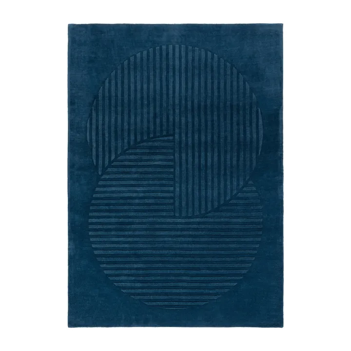 Levels Circles 羊毛地毯 - Blue, 170x240 cm - NJRD