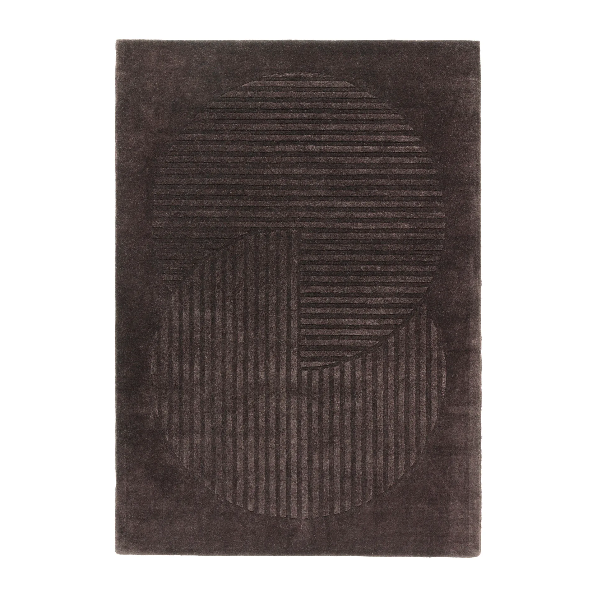 Levels Circles 羊毛地毯, Brown, 170x240 cm NJRD