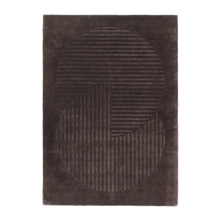 Levels Circles 羊毛地毯 - Brown, 170x240 cm - NJRD