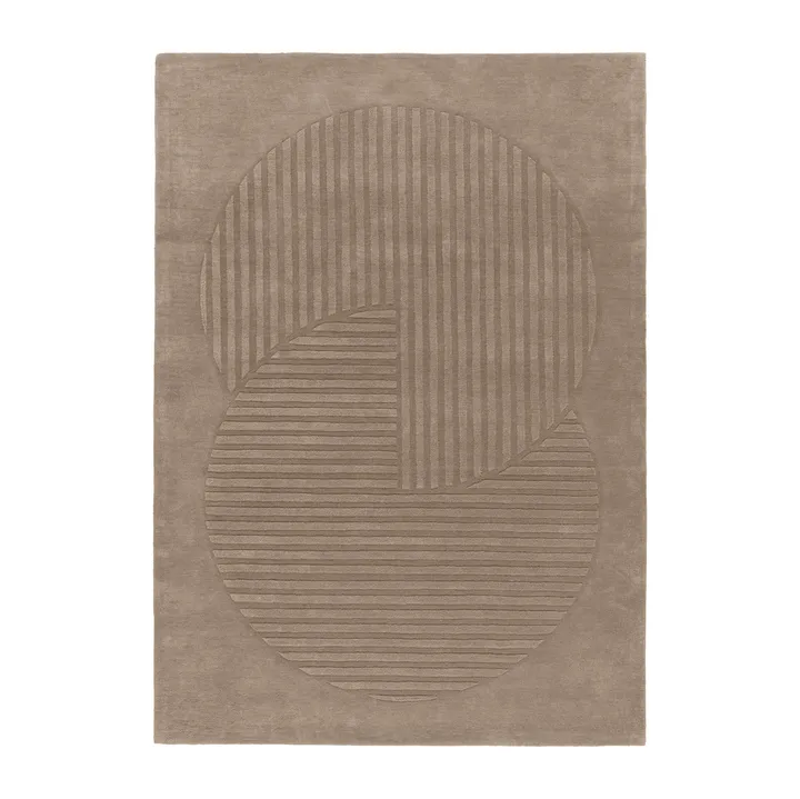 Levels Circles 羊毛地毯 - Taupe, 170x240 cm - NJRD