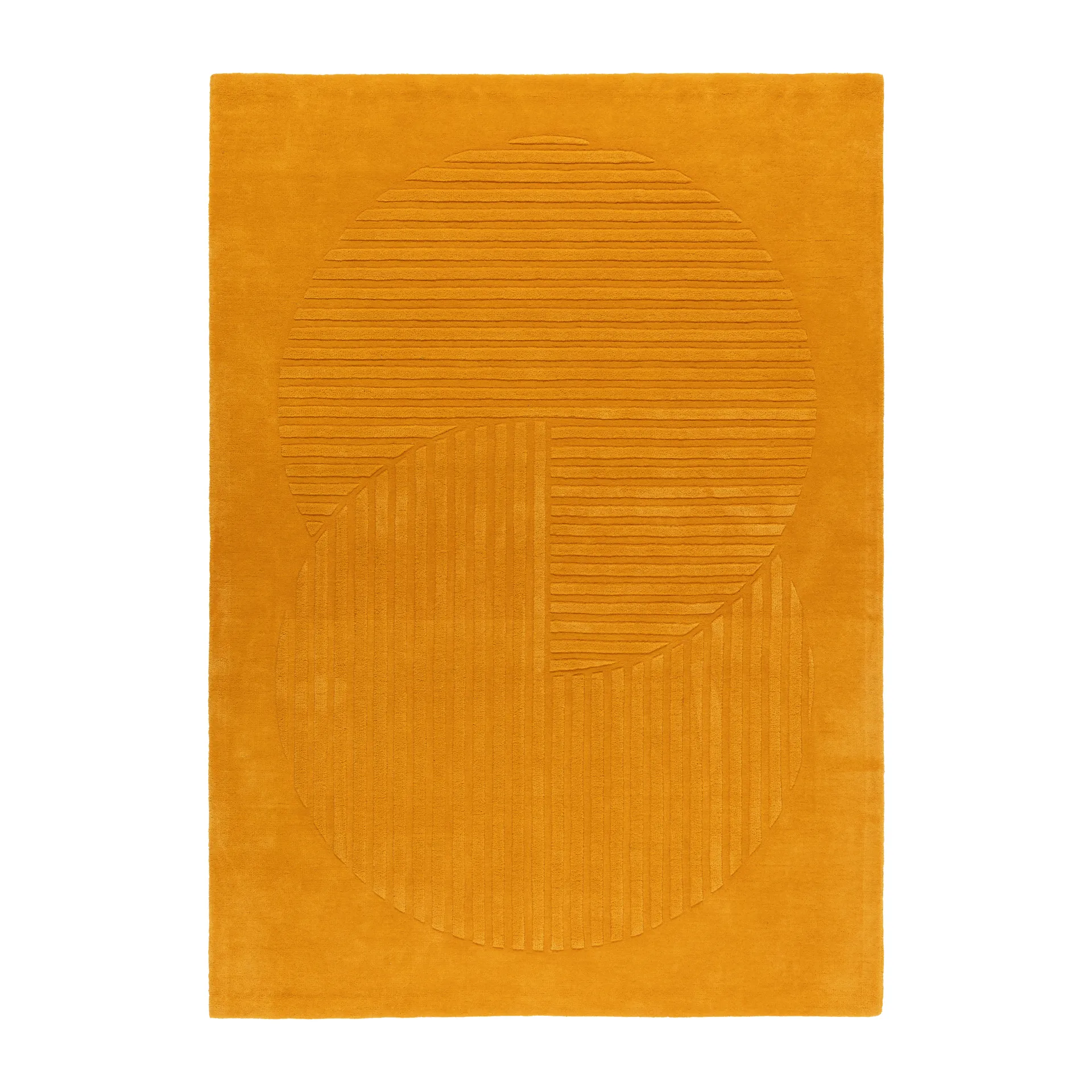 Levels Circles 羊毛地毯, Yellow, 170x240 cm NJRD