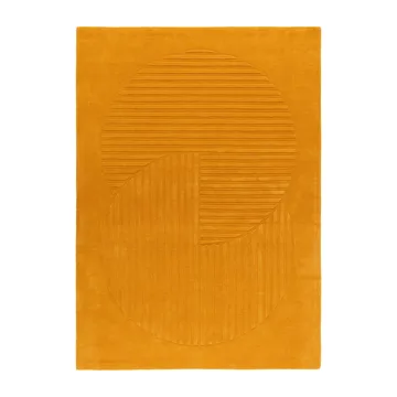 Levels Circles 羊毛地毯 - Yellow, 170x240 cm - NJRD