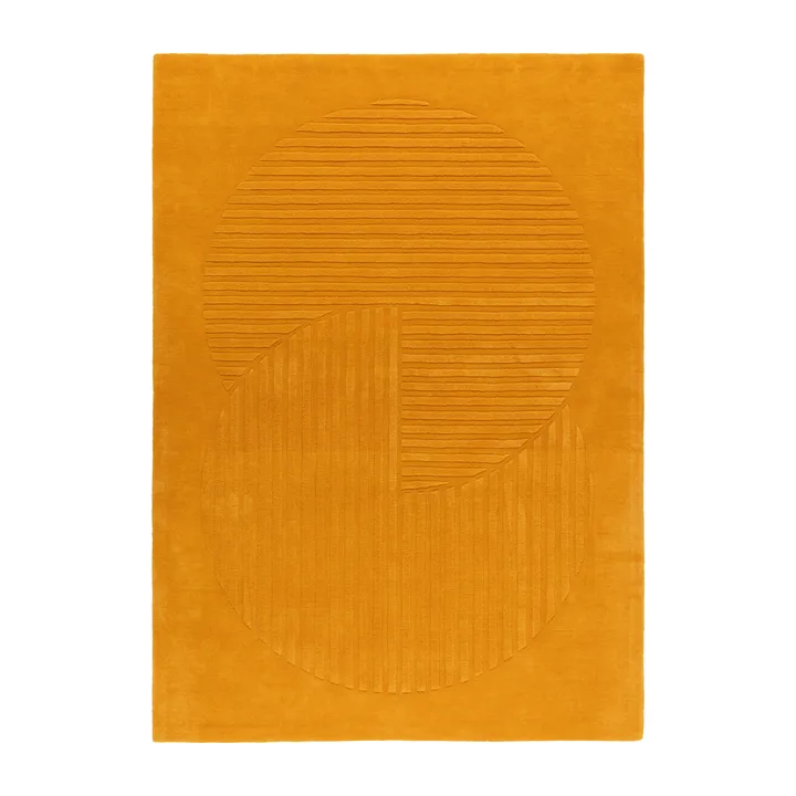 Levels Circles 羊毛地毯 - Yellow, 170x240 cm - NJRD