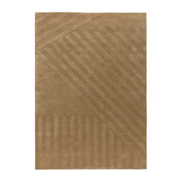 Levels 羊毛地毯 条纹几何 米棕色 - Stripes beige, 170x240 cm - NJRD
