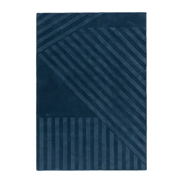 Levels Stripes 羊毛地毯 - Blue, 170x240 cm - NJRD