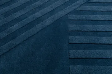 Levels Stripes 羊毛地毯 - Blue, 170x240 cm - NJRD