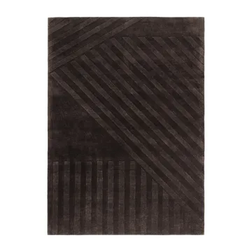 Levels Stripes 羊毛地毯 - Brown, 170x240 cm - NJRD