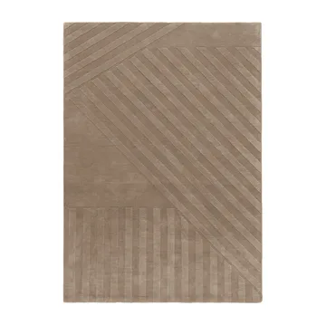 Levels Stripes 羊毛地毯 - Taupe, 170x240 cm - NJRD