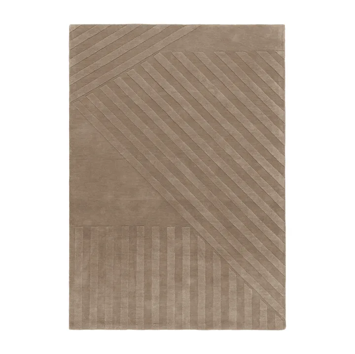 Levels Stripes 羊毛地毯 - Taupe, 170x240 cm - NJRD