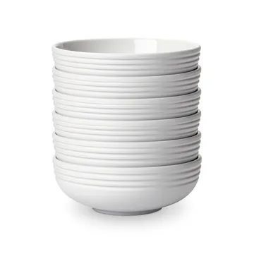 Lines 碗 Ø16cm 六支装 - 白色 - NJRD