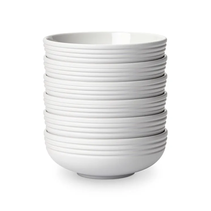 Lines 碗 Ø16cm 六支装 - 白色 - NJRD