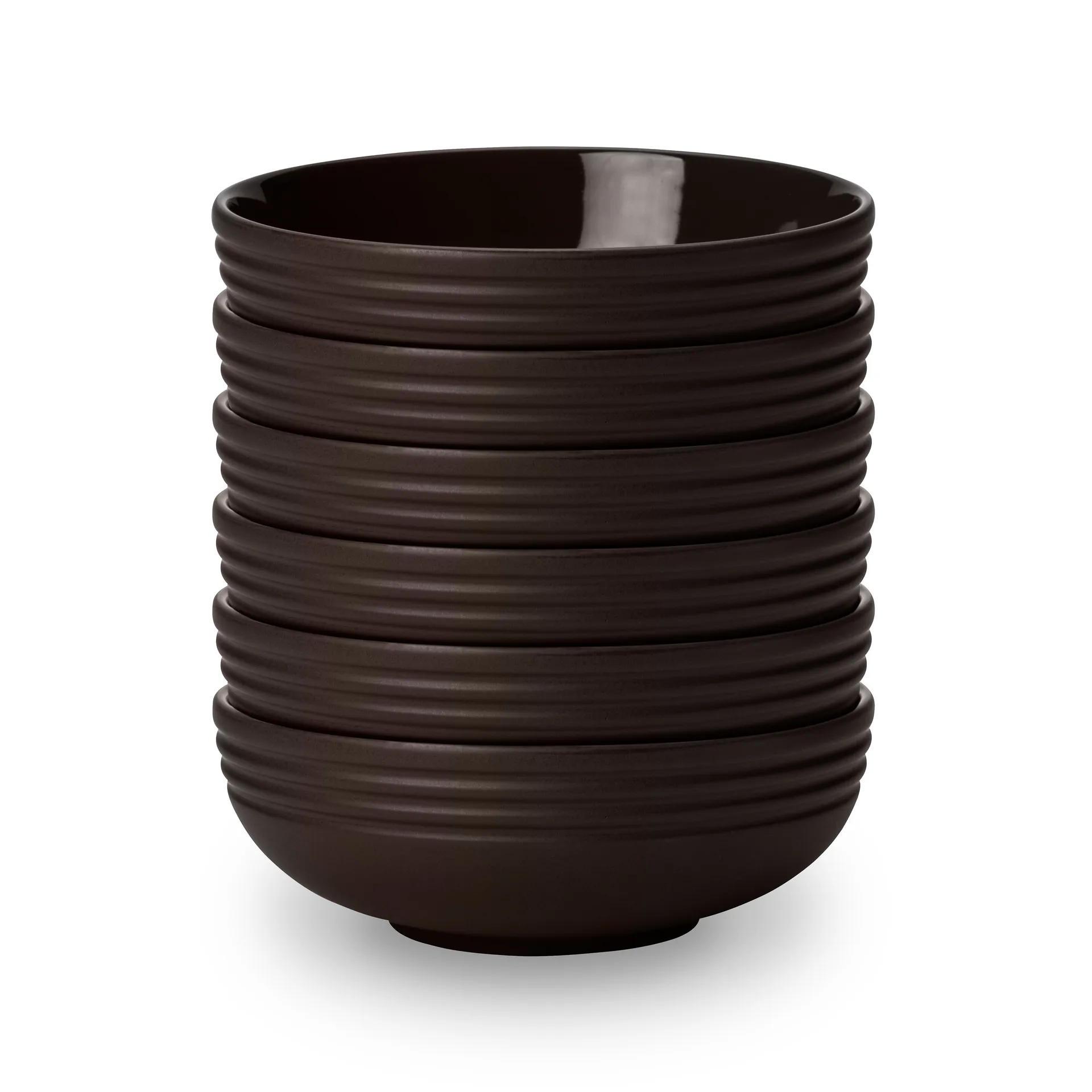 Lines 碗 Ø16cm 六支装, 棕色 NJRD