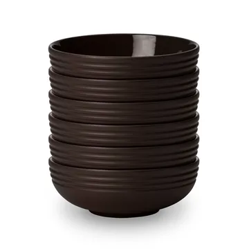 Lines 碗 Ø16cm 六支装 - 棕色 - NJRD