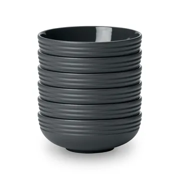 Lines 碗 Ø16cm 六支装 - 深灰色 - NJRD