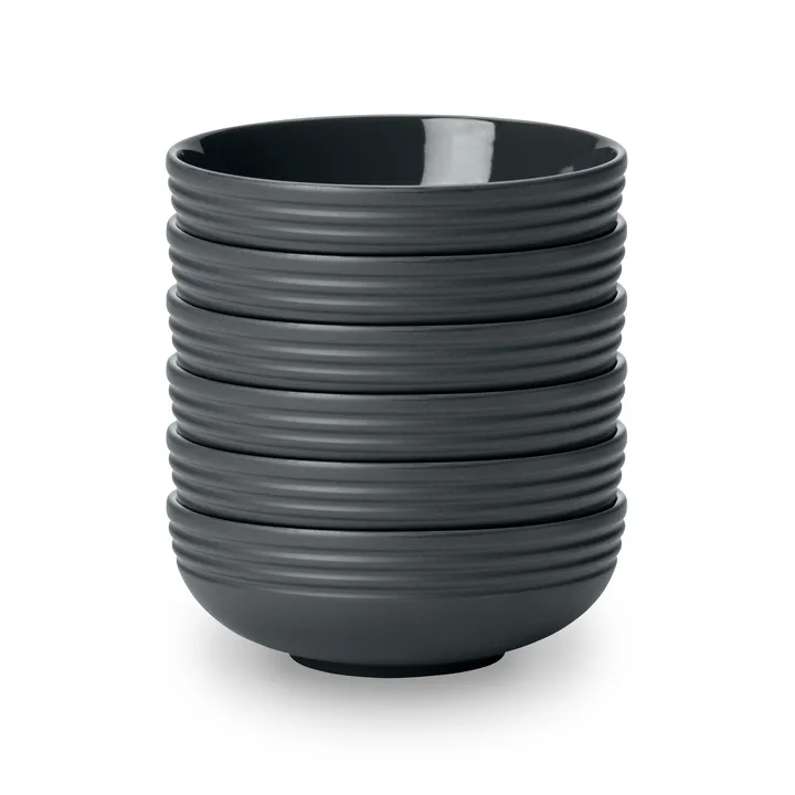 Lines 碗 Ø16cm 六支装 - 深灰色 - NJRD