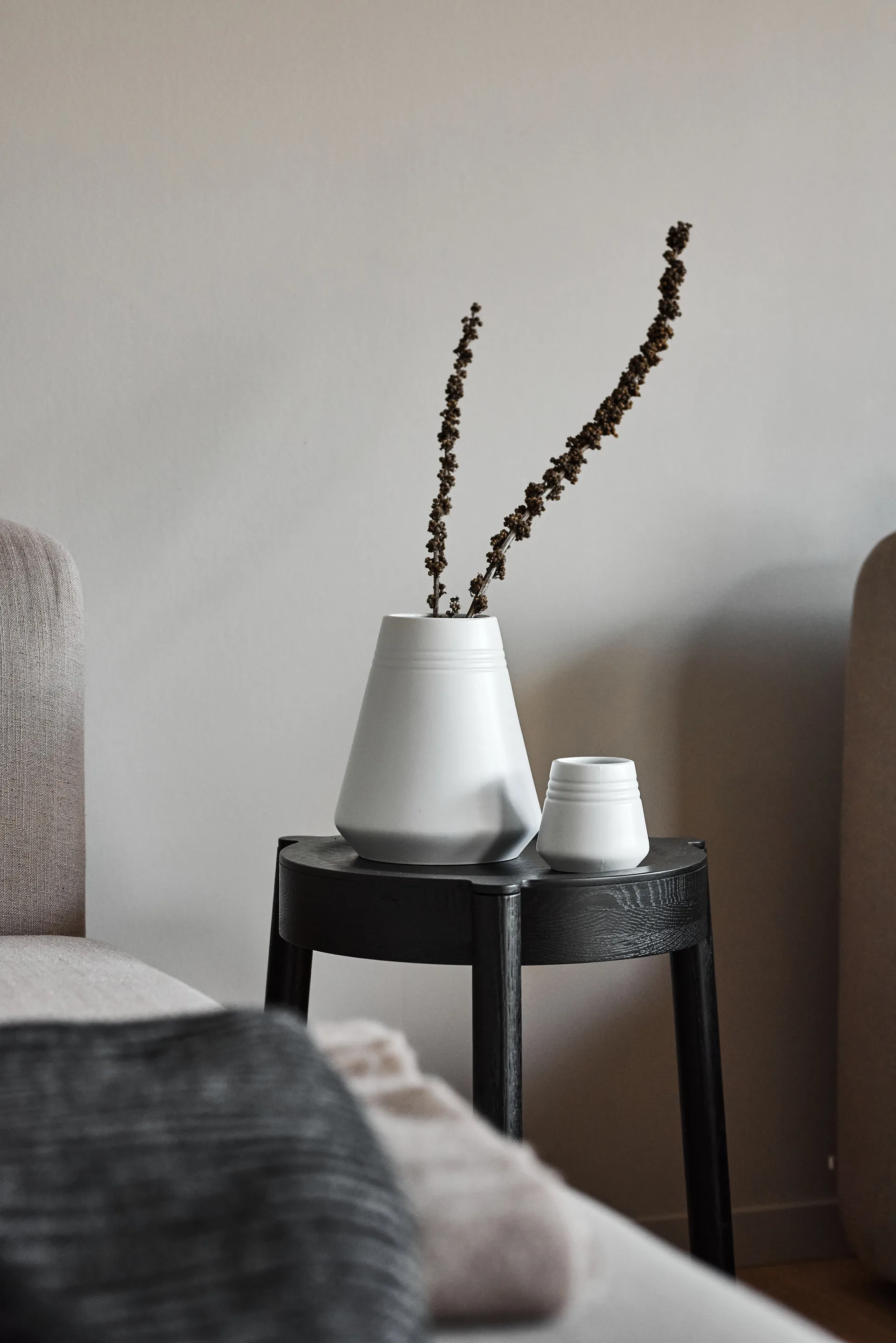 Lines 花瓶/摆件 18 cm, 白色 NJRD