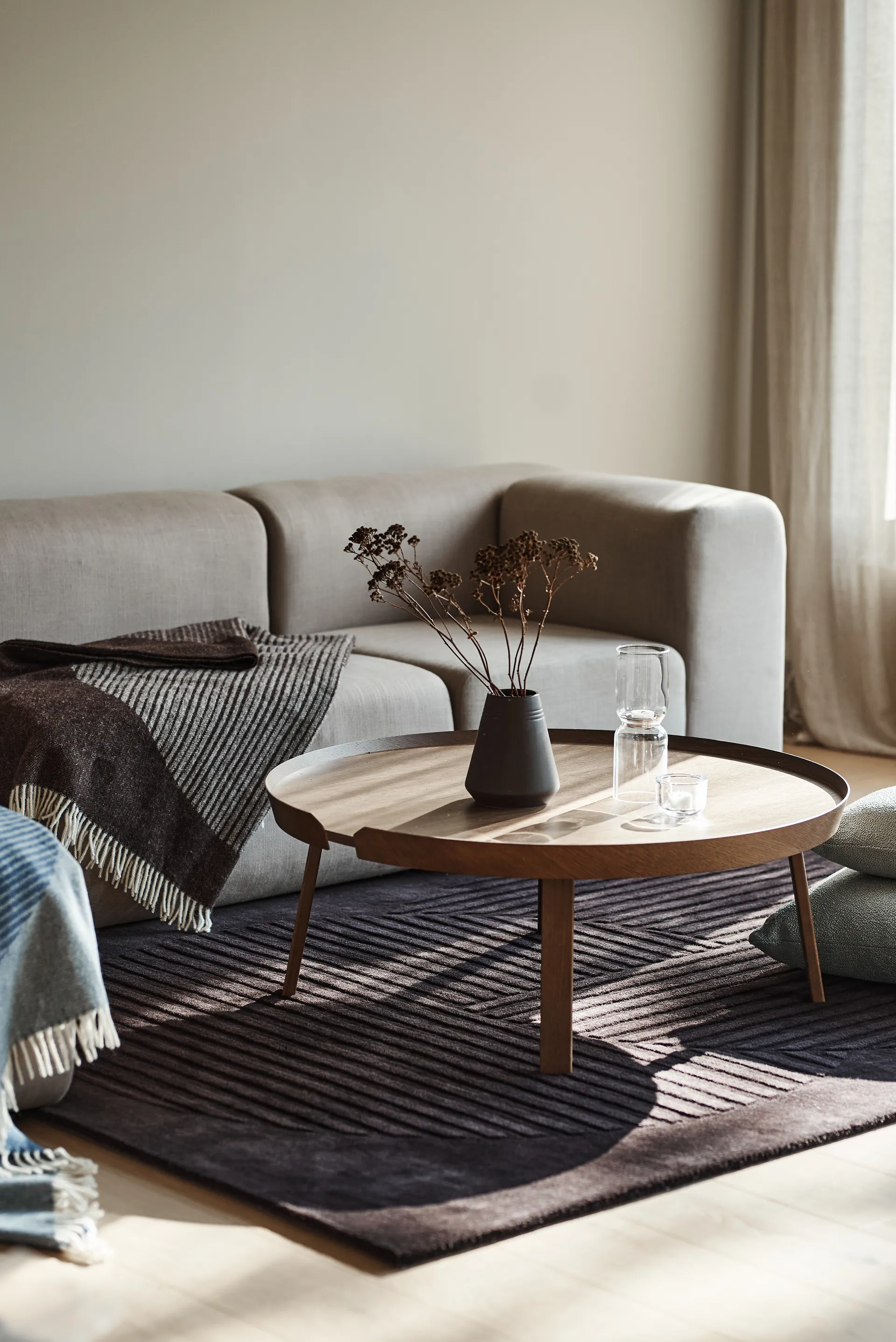 Lines 花瓶/摆件 18 cm, 棕色 NJRD