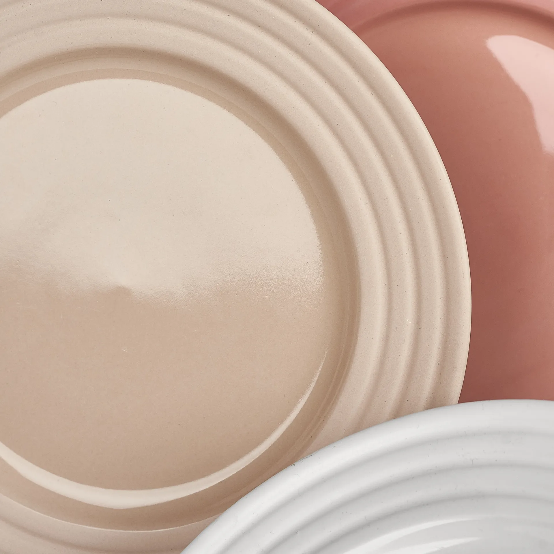 Lines 小号 平盘/西餐盘 Ø21 cm 六件套装, 米色 NJRD