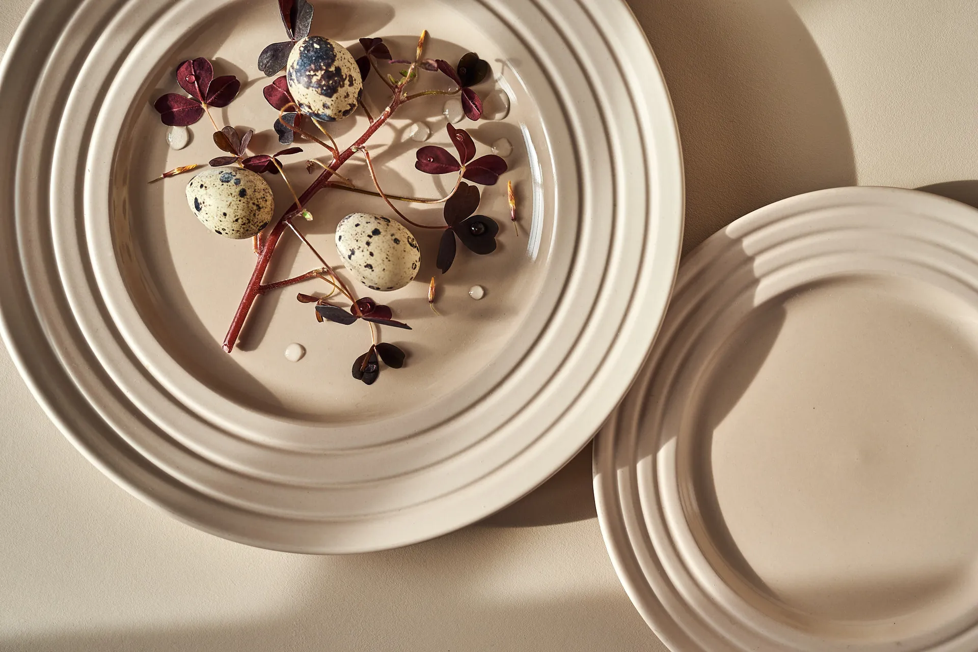 Lines 小号 平盘/西餐盘 Ø21 cm 六件套装, 米色 NJRD