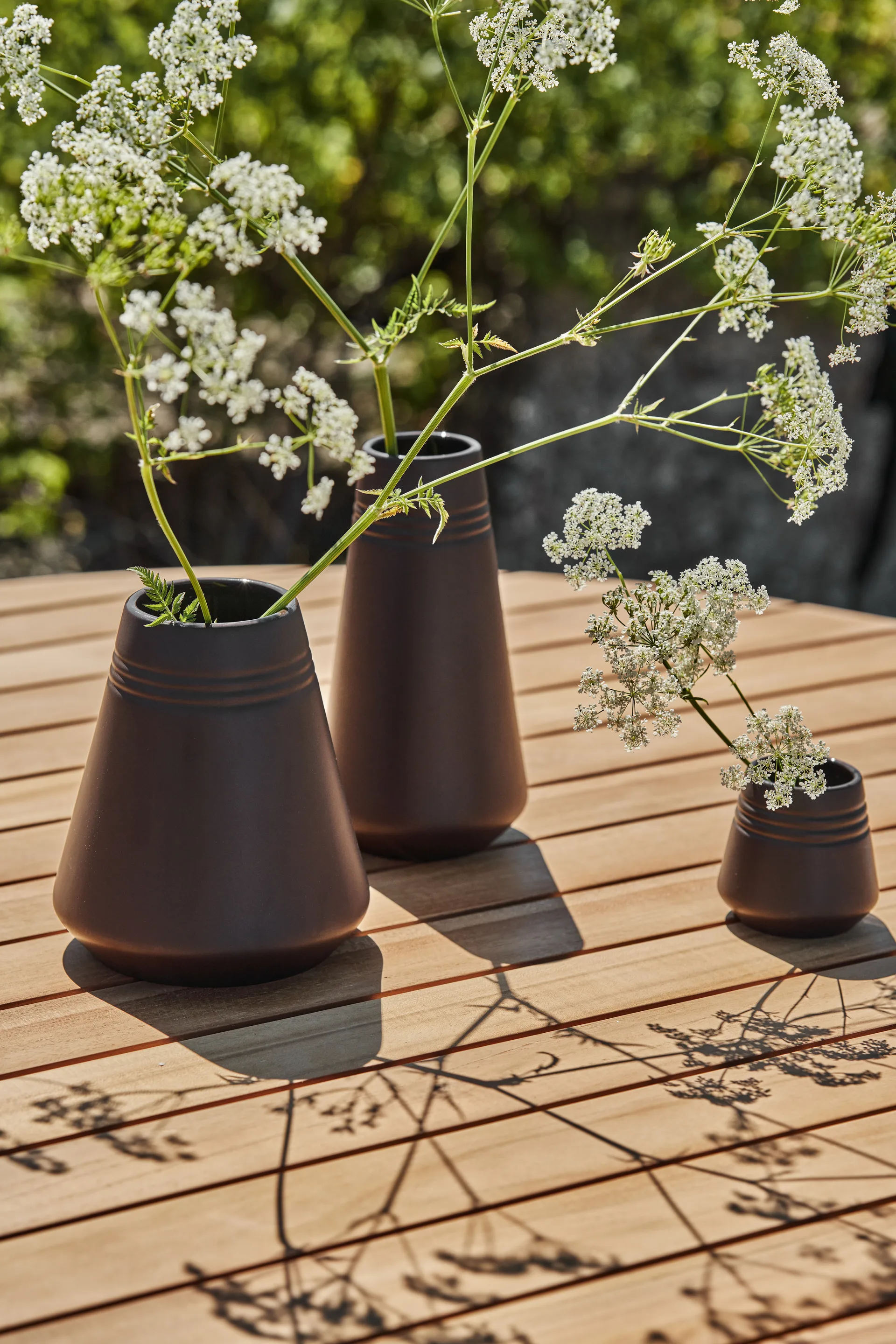 Lines 花瓶/摆件 22 cm, 棕色 NJRD