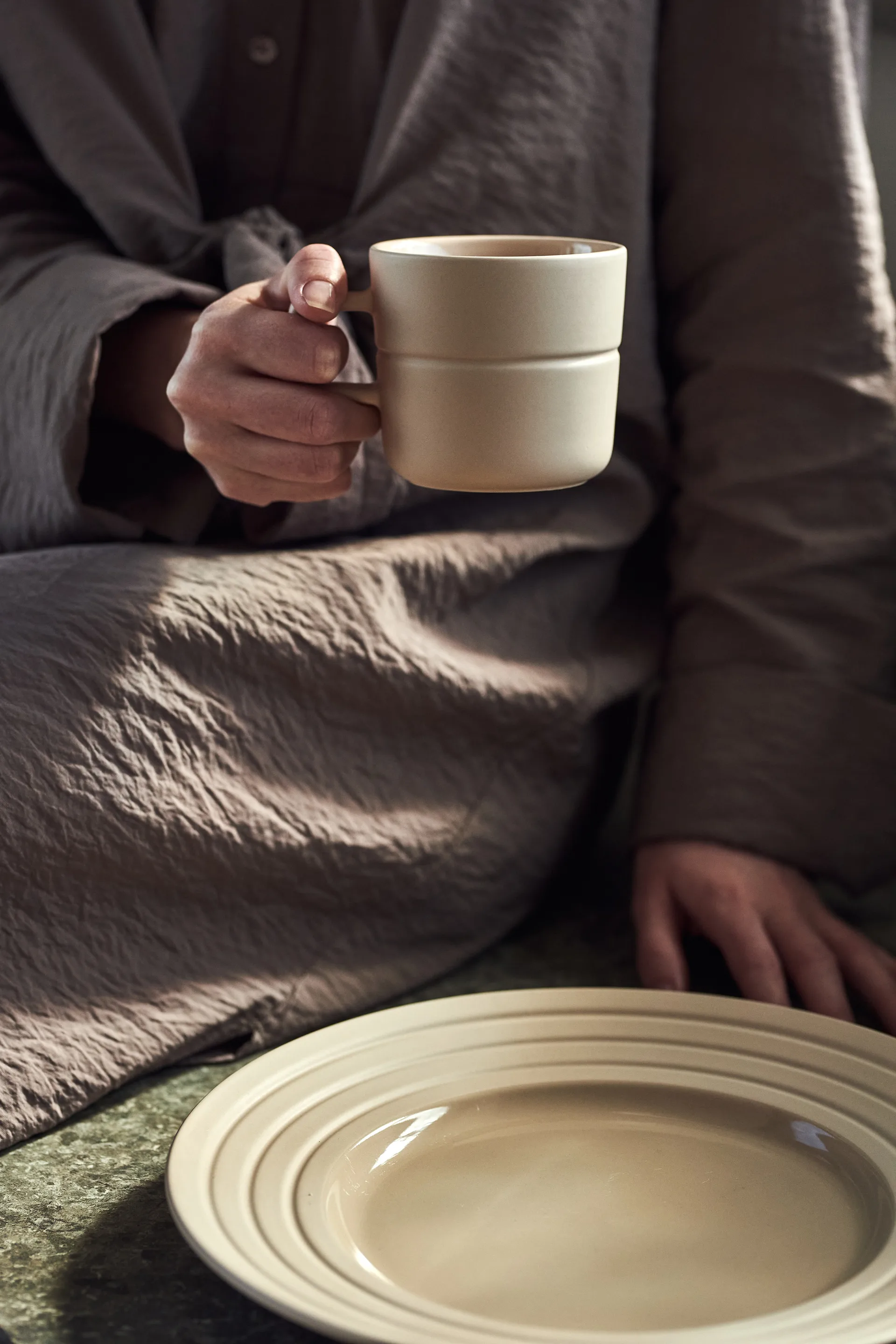 Lines 平盘/西餐盘 Ø27 cm 六件套装, 米色 NJRD