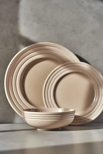 Lines 盘子 Ø27cm 六支装 - 米色 - NJRD