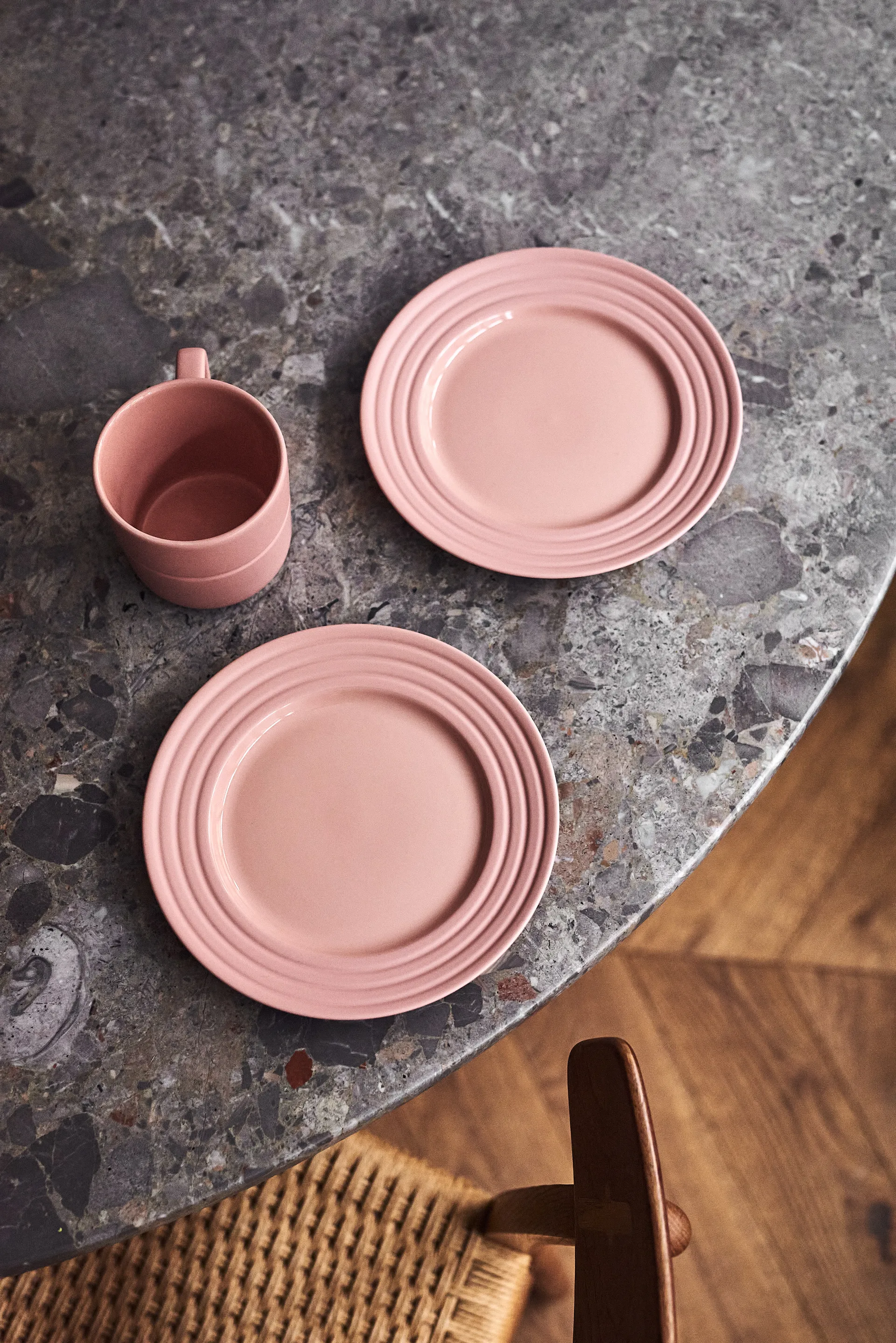 Lines 马克杯/瓷杯 30 cl 两件套装, 粉色 NJRD