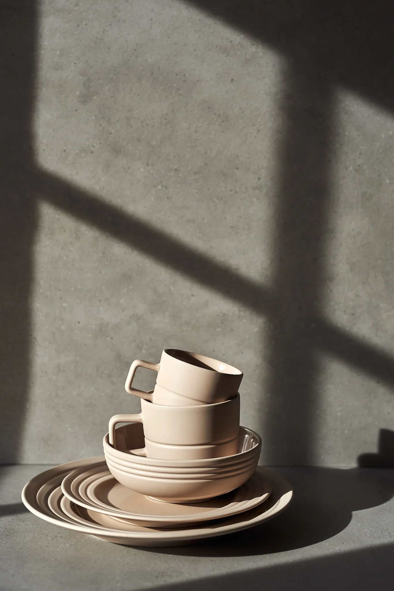 Lines 马克杯/瓷杯 30 cl 两件套装, 米色 NJRD