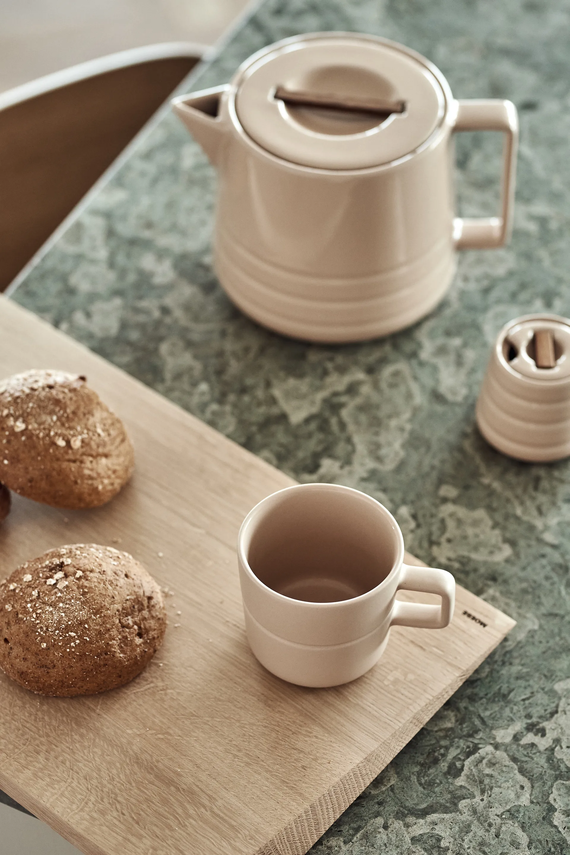 Lines 马克杯/瓷杯 30 cl 两件套装, 米色 NJRD