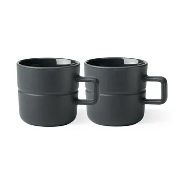 Lines 马克杯 300ml 两支装 - 深灰色 - NJRD