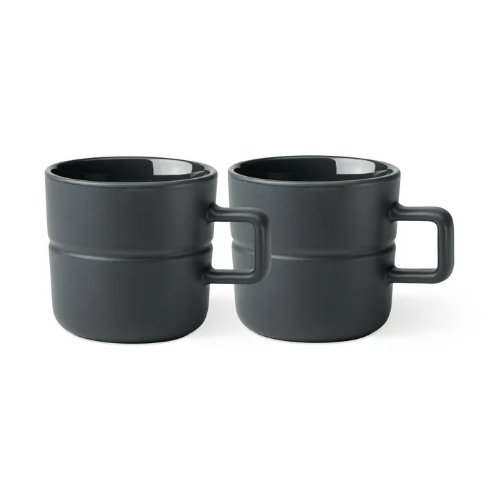 Lines 马克杯 300ml 两支装 - 深灰色 - NJRD