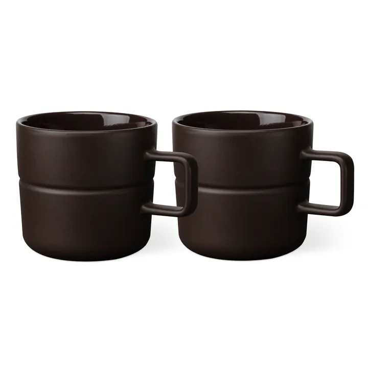 Lines 马克杯 500ml 两支装 - 棕色 - NJRD