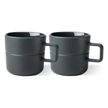 Lines 马克杯 500ml 两支装 - 深灰色 - NJRD