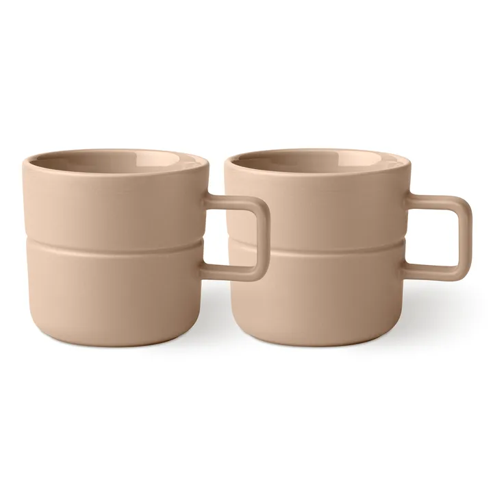 Lines 马克杯 500ml 两支装 - 米色 - NJRD