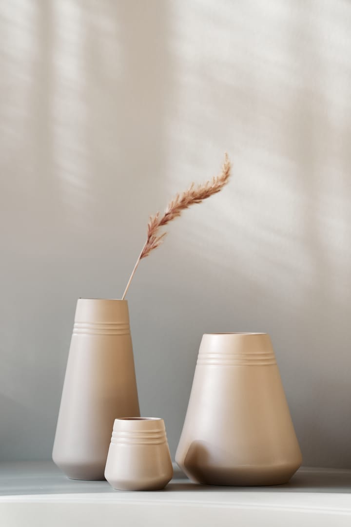 Lines 花瓶/摆件 8 cm, 米色 NJRD