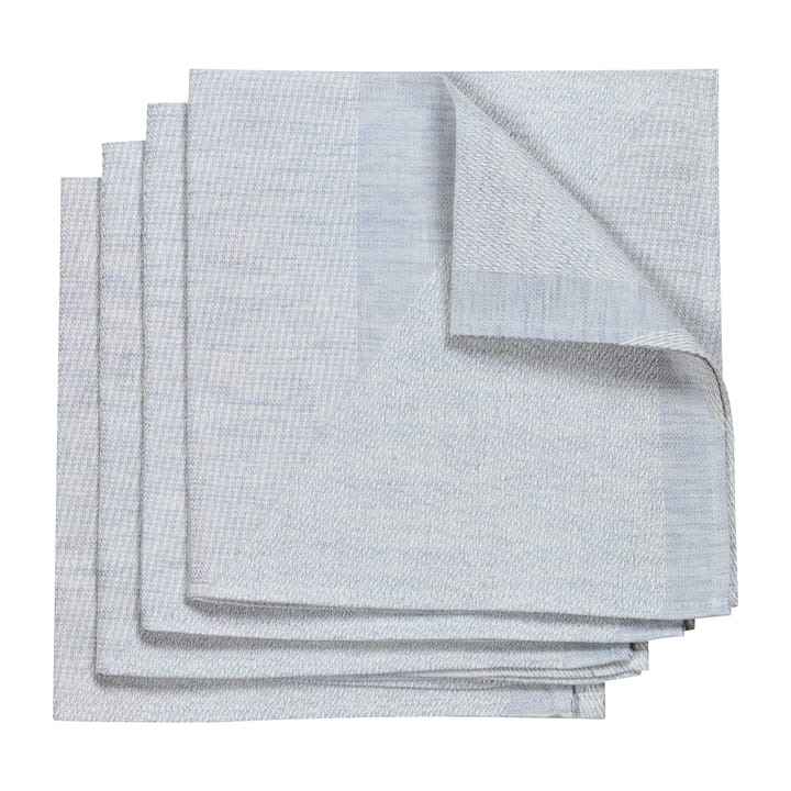 Metric 几何编织餐巾布 47x47 cm 四件套装 - 蓝色-白色 - NJRD