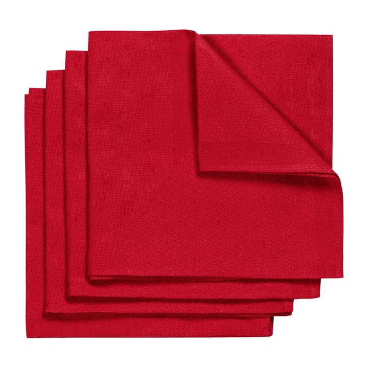 Metric 几何编织餐巾布 47x47 cm 四件套装 - 红色 - NJRD